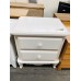 AMORE TWO DRAWER BEDSIDE CHEST - WHITE