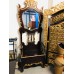 JAVA LARGE ORNATE TIMBER CHAIR WITH MIRROR 