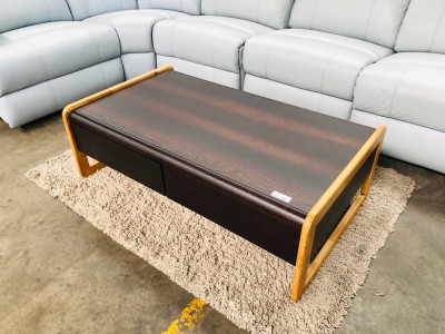 4 DRAWER COFFEE TABLE IN CHOCOLATE AND BEECH COLOR