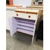 SHOE CABINET WITH MARBLE LOOK TOP 2 DOORS & 2 DRAWERS