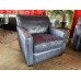 CHESTER LEATHER LOUNGE SUITE 3+2+1 SEATER - SCOTLAND PACIFIC BLUE (RRP$7080) 