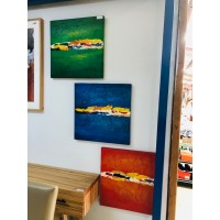 3 PANEL OIL PAINTING (60 X 60 - SOLD AS A SET OF 3)