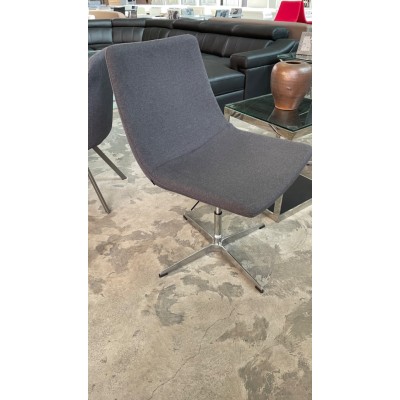 LORI SOLID ROD CHROME BASE & CHARCOAL SEAT CLIENT CHAIR