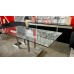 MILAN 2.2M DINING TABLE POLISHED STAINLESS STEEL BASE