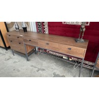 STRAIGHT DESK / BUFFT IN WEATHERED OAK COLOUR
