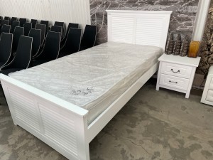 LILLY KING SINGLE BED - SNOW