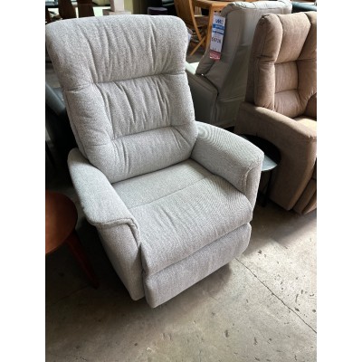 GREY FABRIC ELECTRIC ROCKER RECLINER CHAIR