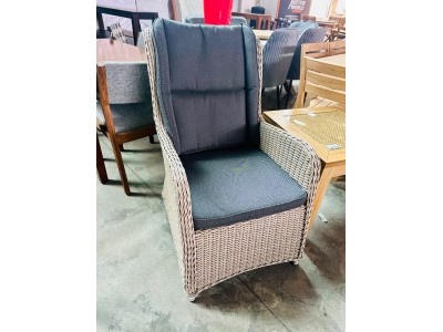 LARGE SINGLE OUTDOOR WICKER CHAIR WITH CUSHION