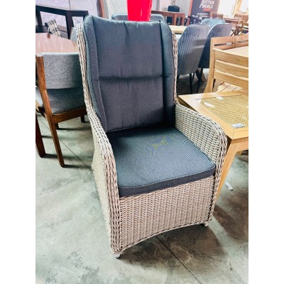 LARGE SINGLE OUTDOOR WICKER CHAIR WITH CUSHION