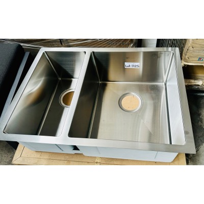 STAINLESS STEEL 1 1/2 BOWL SINK - 630 X 450MM