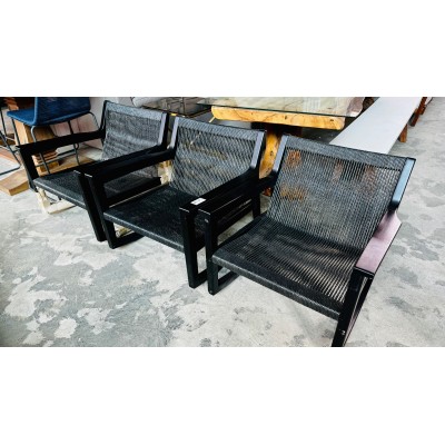 INDOOR TEAK ROCKING CHAIR WITH ROPE SEATING