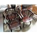 SET OF 4 SOLID TIMBER (DARK TEAK)  DINING CHAIRS