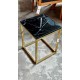 MARION GOLD LAMP TABLE WITH RESIN MARBLE TOP
