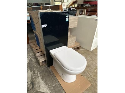 CAROMA WALL FACED TOILET SUITE - MOOCHIE MIDNIGHT - PAN, CISTERN