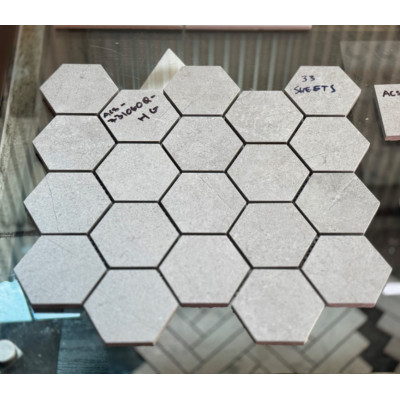 HEXAGON GREY TILE SHEET (ACS731060Q-HG)