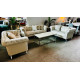 BRAND NEW 3+2+2 SEATER LOUNGE / SOFA SET IN CREAM VELVET