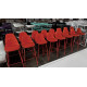 16X ORANGE BAR STOOLS- 75CM COMMERCIAL GRADE INDOOR OR OUTDOOR USE