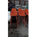 16X ORANGE BAR STOOLS- 75CM COMMERCIAL GRADE INDOOR OR OUTDOOR USE