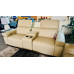 TYRONE FULL LEATHER 3 SEATER + 2 SEATER HOME RECLINING THEATRE SOFA SET RECLINING LOUNGE - VILLA PEARL RRP$9900 