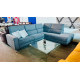 FABRIC 2.5 SEATER LOUNGE ELECTRIC RECLINING END AND CHAISE - BOSTON GRAPHITE RRP$3200 