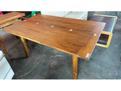 ARLA 1.6M LARGE SLIDING TOP DINING / CONSOLE TABLE IN SOLID TEAK