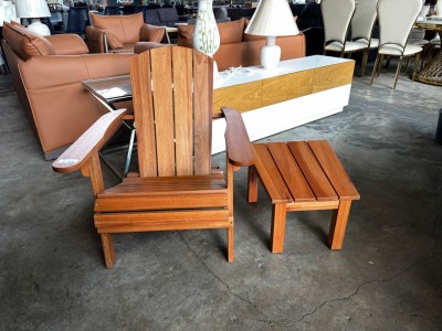 TEAK DECK CHAIR WITH FOOT REST