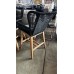 SET OF 5 MARRAKESH BAR CHAIR - BLACK ROPE WITH TIMBER BASE (RRP$299)