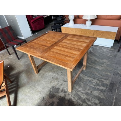 TEAK OUTDOOR EXTENSION TABLE 1200/1800 X 1000 X 755 (SOLD AS IS)