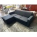 CIVIC BLACK 3 SEATER FABRIC LOUNGE WITH CHAISE
