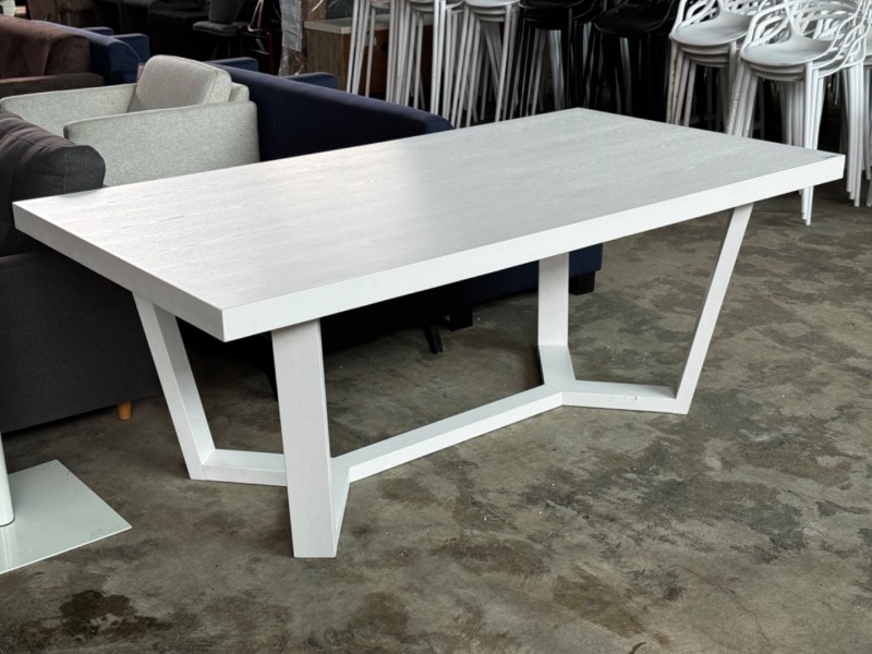 TAMMY DINING TABLE 2000MM - WHITE ASH (DT2000TAMMY-W/ASH)