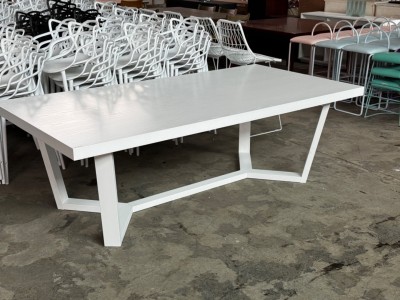 TAMMY DINING TABLE 2400MM WHITE ASH (DT2400TAMMY-W/ASH)
