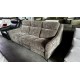 BROWN FABRIC 2 SEATER ELECTRIC RECLINING LOUNGE - RRP$3500 