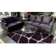 PURPLE MICROSUEDE LOUNGE SUITE 3 + 2 SEATER