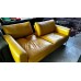 TRISTAN 2.5 SEATER LEATHER LOUNGE - VILLA HONEY - RRP$3900 