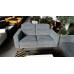 FABRIC BLUE THREE SEATER AND TWO SEATER LOUNGE SUITE RRP $6500 