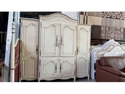 CREAM ARMOIRE/ TV CABINET / WARDROBE 3 PIECE SET