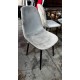 GREY NITA VELVET DINING CHAIRS (NEW IN BOX)