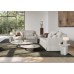 WATEGO FABRIC LOUNGE SUITE 3.5 + 3 SEATER & OTTOMAN - WARWICK HAVEN NATURAL 