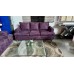 PURPLE MICROSUEDE LOUNGE SUITE 3 + 2 SEATER