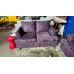 PURPLE MICROSUEDE LOUNGE SUITE 3 + 2 SEATER