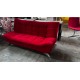 RED CLICK CLACK FOLDING FABRIC SOFA BED