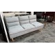 GREY FABRIC FOLD DOWN SOFA BED