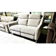 BROWN FABRIC 2 SEATER ELECTRIC RECLINING LOUNGE - RRP$3500 