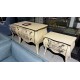 FRENCH PROVINCIAL STYLE CHEST OF DRAWES + 2 MATCHING SIDE TABLES