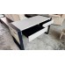 SHADOW WRITING DESK 1.4M PU + BLACK STEEL (GF-405)