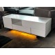 WHITE 1500MM LUMI TV UNIT WITH CHARGING DOCK, USB & LED LIGHT