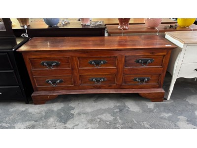 RUSTIC 6 DRAWER SOLID TIMBER BUFFET  / CREDENZA