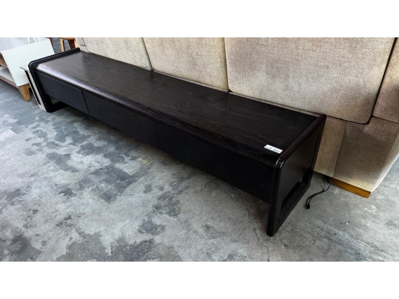 BLACK TV STAND / ENTERTAINMENT UNIT WITH 3 DRAWERS