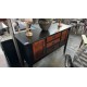 BUFFET 3 DRAWERS & 2 DOORS - BLACK/STAINED TIMBER