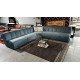 STEELCASE WEST ELM WORK BELLE CORNER LOUNGE IN DESSIGNTEX CLOUD VELVET SMOKE BLUE 